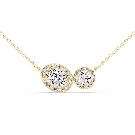 Marina Twin Style Halo Lab Diamond Pendant