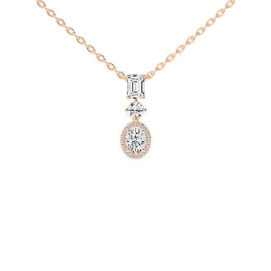 Mirabelle Three Tiered Fancy Lab Ddiamond Pendant