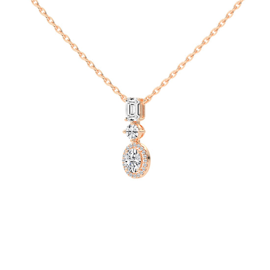 Mirabelle Three Tiered Fancy Lab Ddiamond Pendant