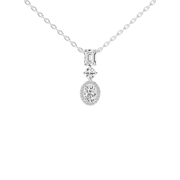 Mirabelle Three Tiered Fancy Lab Ddiamond Pendant