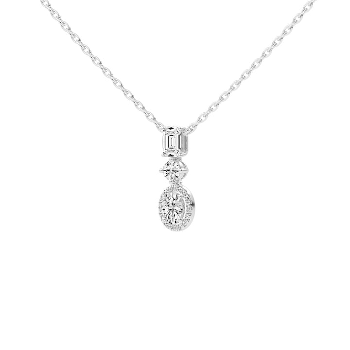 Mirabelle Three Tiered Fancy Lab Ddiamond Pendant