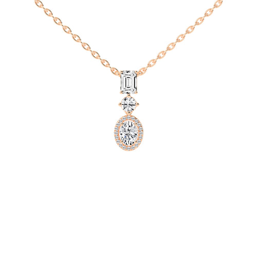 Mirabelle Three Tiered Fancy Lab Ddiamond Pendant