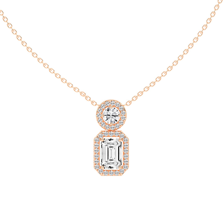 Xerina Halo Style Fancy Lab Diamond Pendant