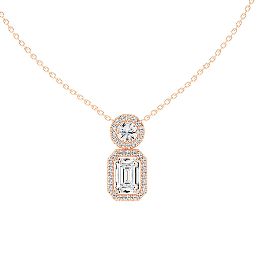 Xerina Halo Style Fancy Lab Diamond Pendant