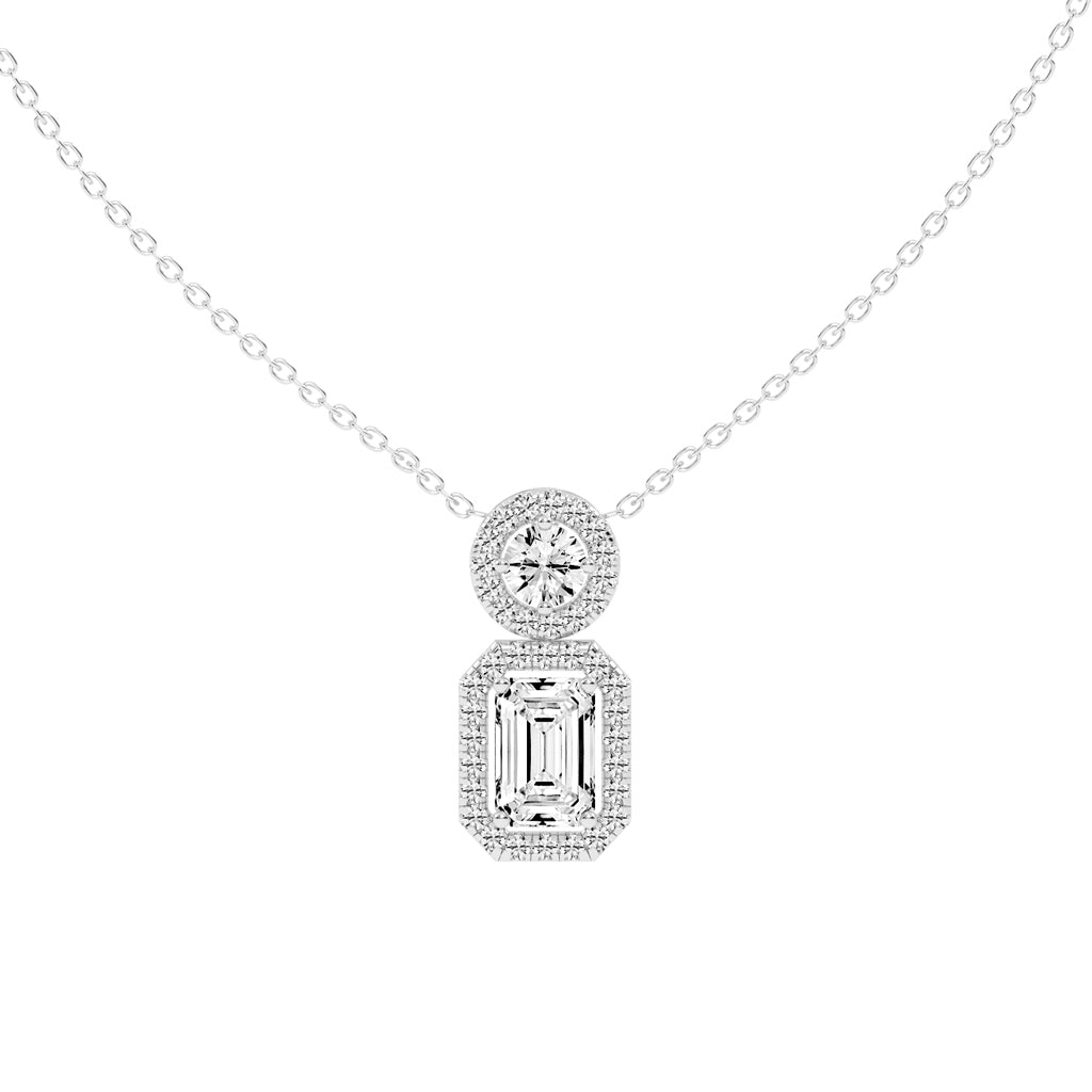 Xerina Halo Style Fancy Lab Diamond Pendant