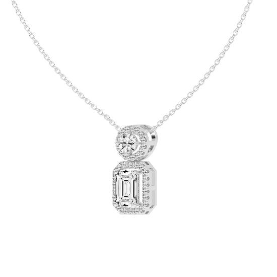 Xerina Halo Style Fancy Lab Diamond Pendant