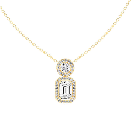 Xerina Halo Style Fancy Lab Diamond Pendant