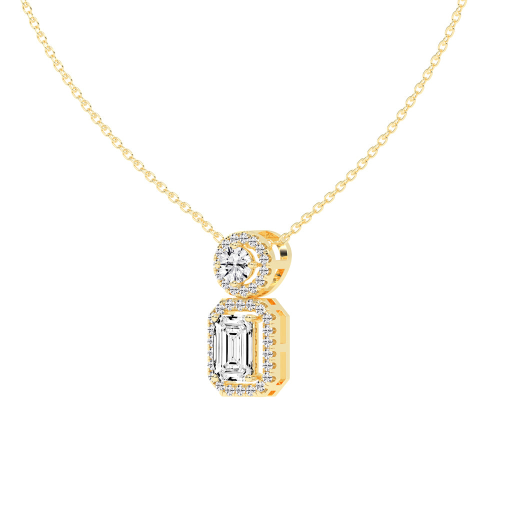 Xerina Halo Style Fancy Lab Diamond Pendant