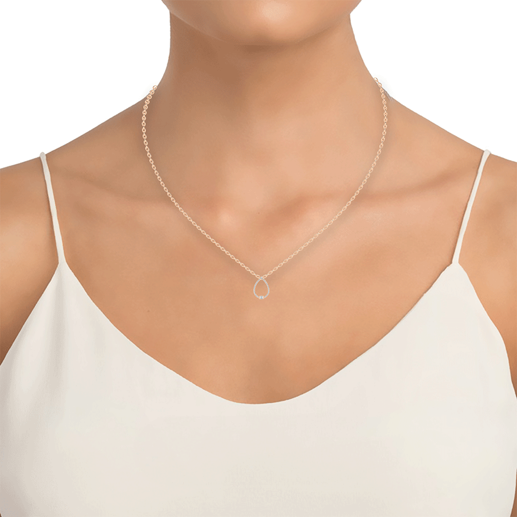 Juna Open Round Cut Delicate Lab Diamond Pendant