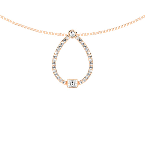 Juna Open Round Cut Delicate Lab Diamond Pendant