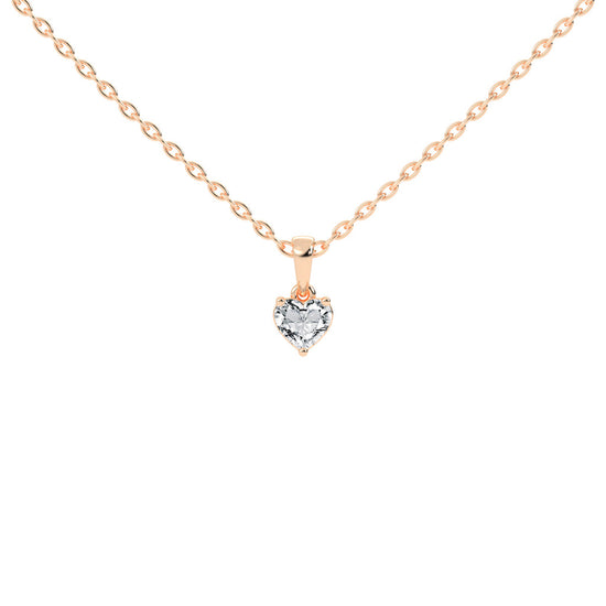 Serenity heart cut solitaire lab diamond Pendant