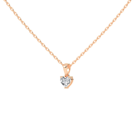 Serenity heart cut solitaire lab diamond Pendant
