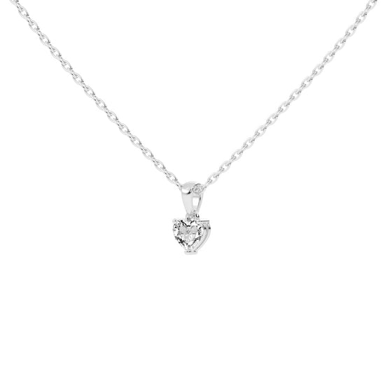 Serenity heart cut solitaire lab diamond Pendant