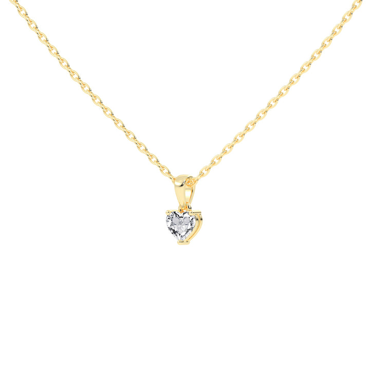 Serenity heart cut solitaire lab diamond Pendant