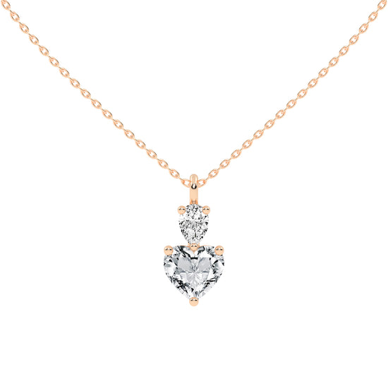 Nobility three prong Multishape solitaire lab diamond Pendant