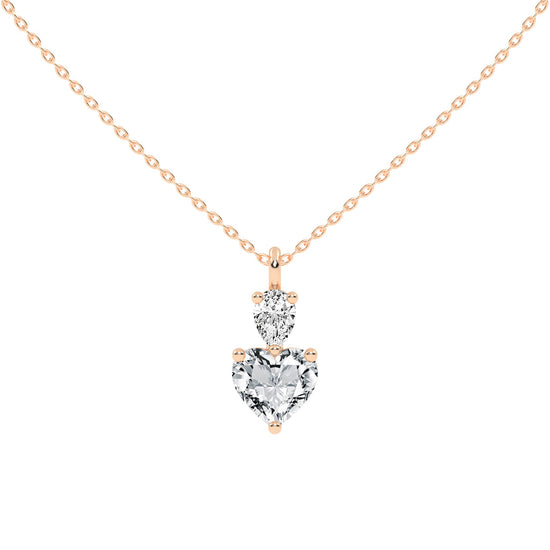 Nobility three prong Multishape solitaire lab diamond Pendant