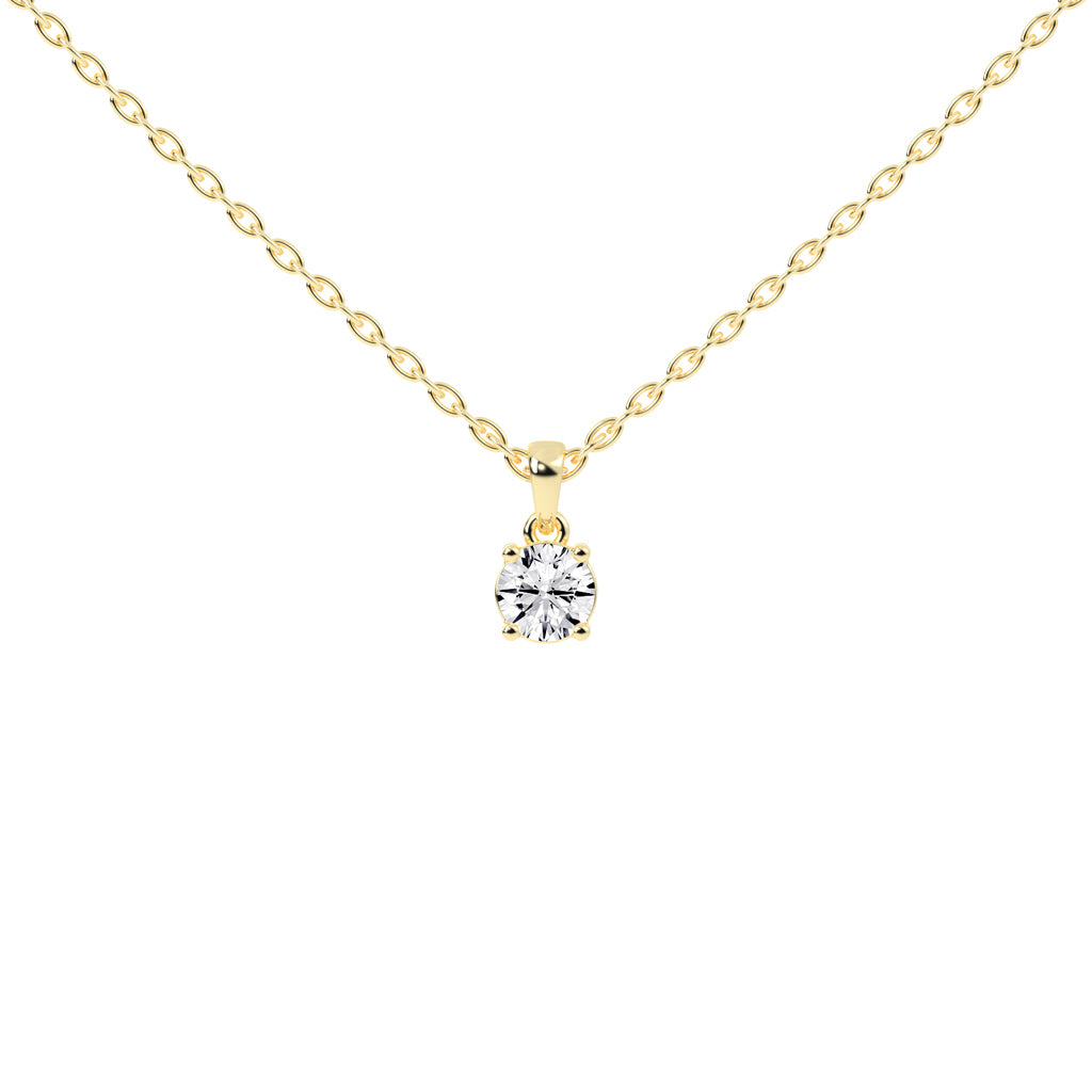 Divinity round cut solitaire lab diamond Pendant