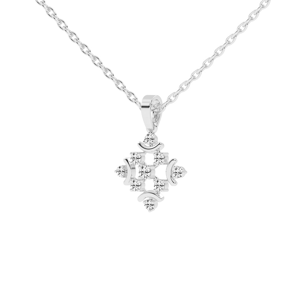 Adelina Snowflake round cut casual lab diamond Pendant