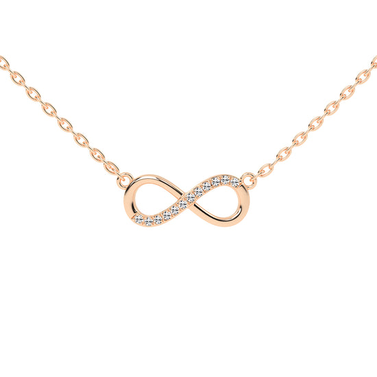 Ravella Infinity round cut casual lab diamond Pendant