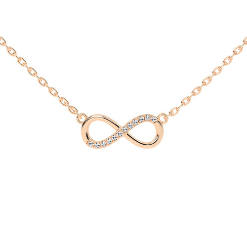 Ravella Infinity round cut casual lab diamond Pendant