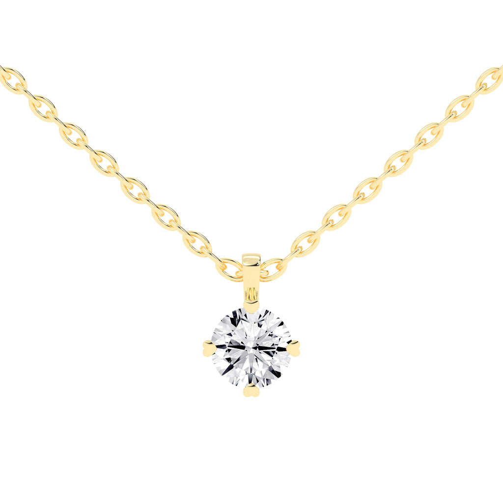 Elysian Spark – Classic Solitaire Pendant