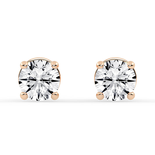 0.75Ct Round Shape Gold Solitaire 0.75Ct Round Shape Gold Solitaire Studs
