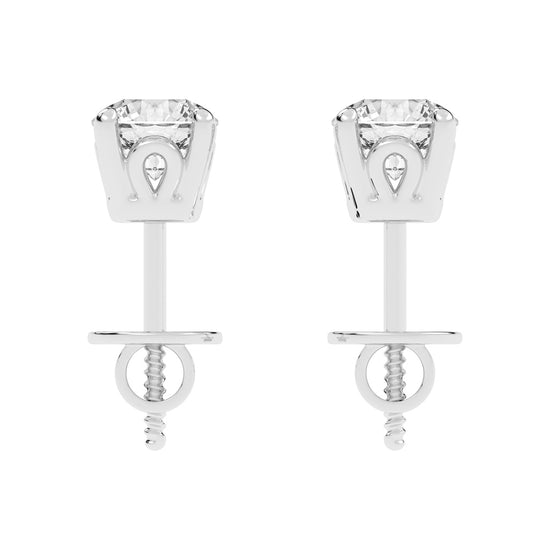 0.75Ct Round Shape Gold Solitaire 0.75Ct Round Shape Gold Solitaire Studs