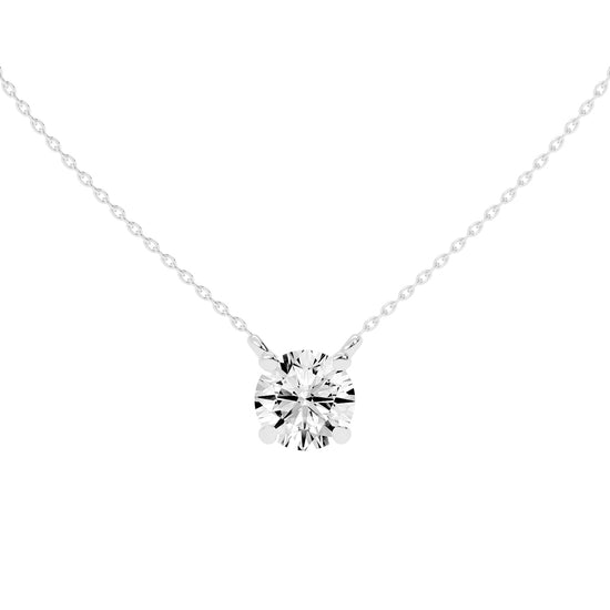 1.5Ct Round Shape Rose Gold Solitaire Pendants