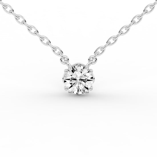 1Ct Round Shape Rose Gold Solitaire Pendants
