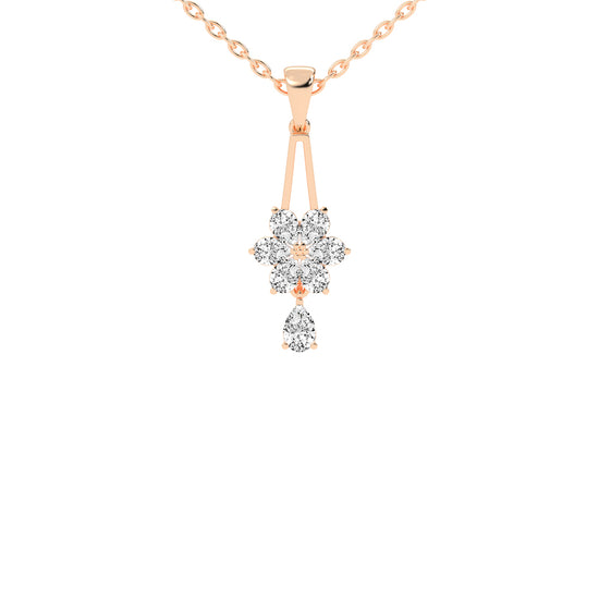 Quinn 2.25Ct Floral Style Fancy Lab Diamond Pendant