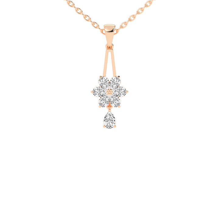 Quinn 2.25Ct Floral Style Fancy Lab Diamond Pendant