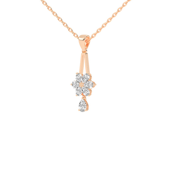 Quinn 2.25Ct Floral Style Fancy Lab Diamond Pendant