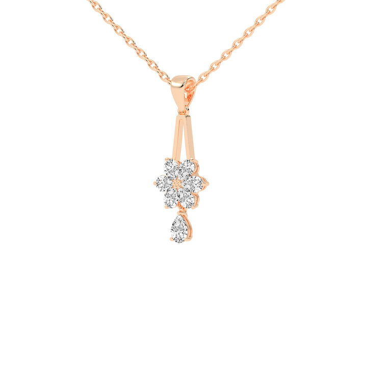 Quinn 2.25Ct Floral Style Fancy Lab Diamond Pendant