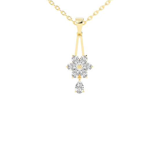 Quinn 2.25Ct Floral Style Fancy Lab Diamond Pendant