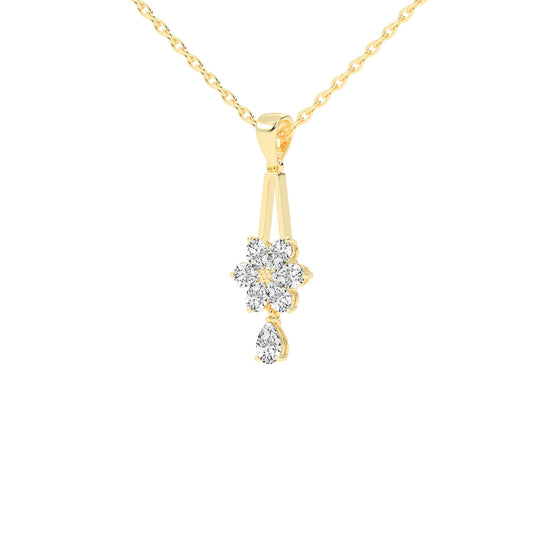 Quinn 2.25Ct Floral Style Fancy Lab Diamond Pendant
