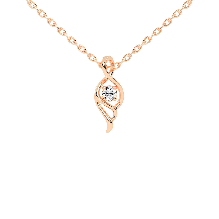 Sylvi Round Cut Geomwtric Delicate Lab Diamond Pendant