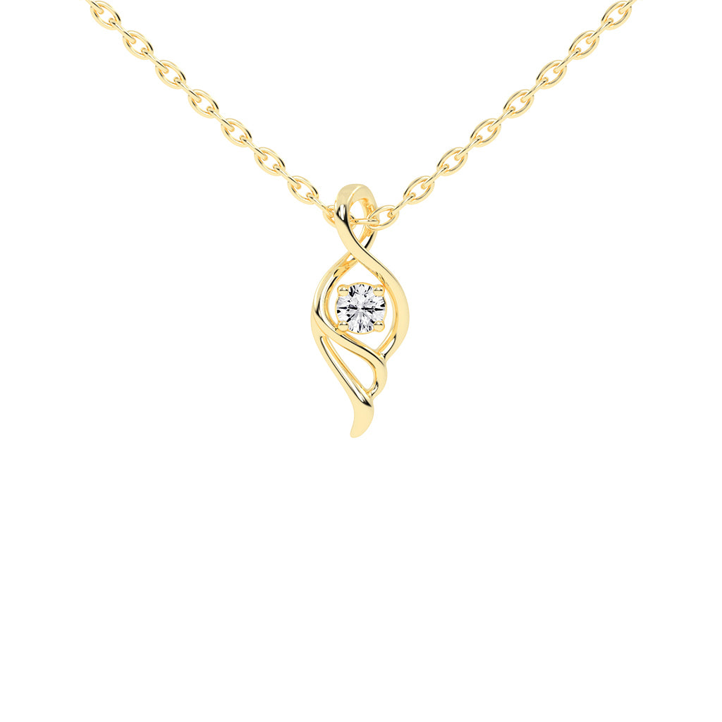 Sylvi Round Cut Geomwtric Delicate Lab Diamond Pendant