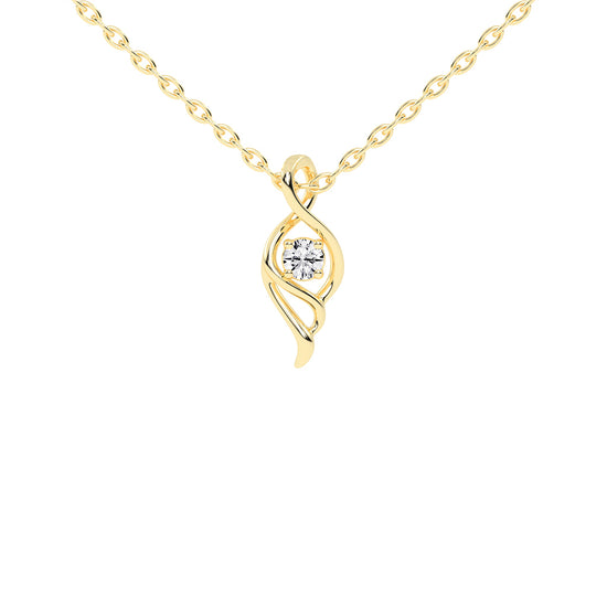 Sylvi Round Cut Geomwtric Delicate Lab Diamond Pendant