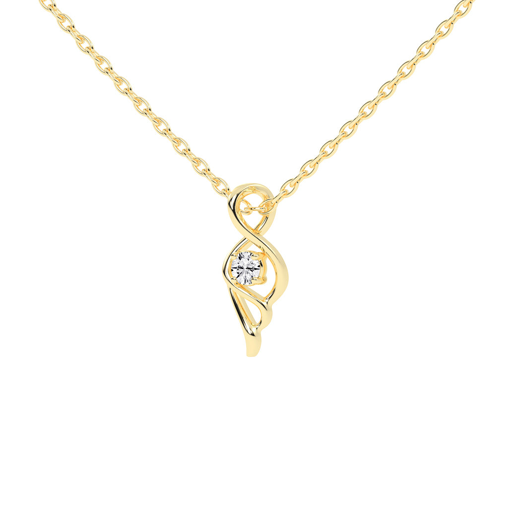 Sylvi Round Cut Geomwtric Delicate Lab Diamond Pendant