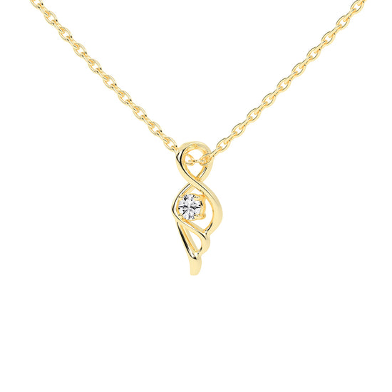 Sylvi Round Cut Geomwtric Delicate Lab Diamond Pendant