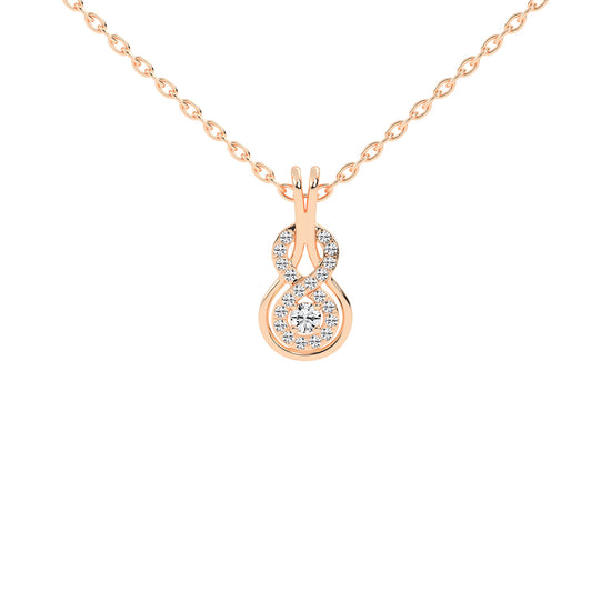 Adele Infinity Round Cut Delicate Lab Diamond Pendant