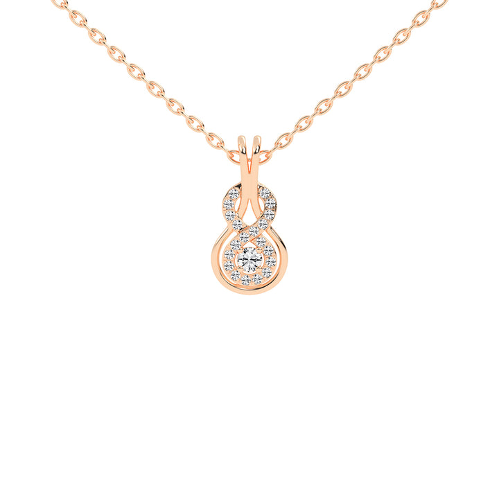 Adele Infinity Round Cut Delicate Lab Diamond Pendant