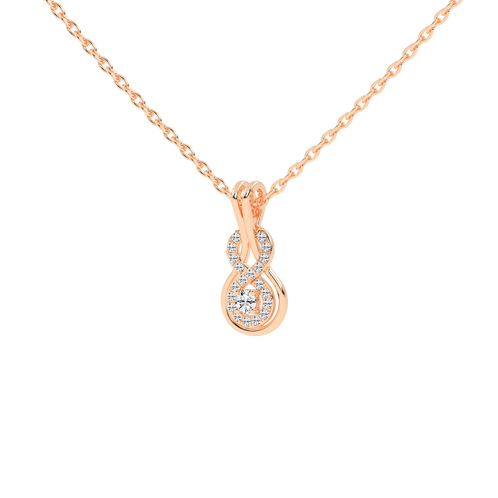 Adele Infinity Round Cut Delicate Lab Diamond Pendant