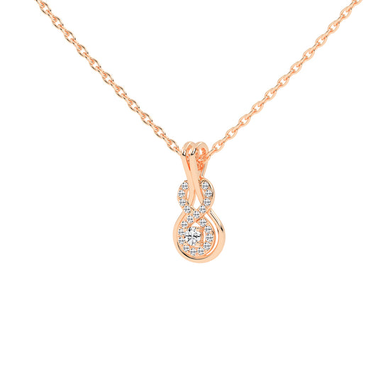 Adele Infinity Round Cut Delicate Lab Diamond Pendant