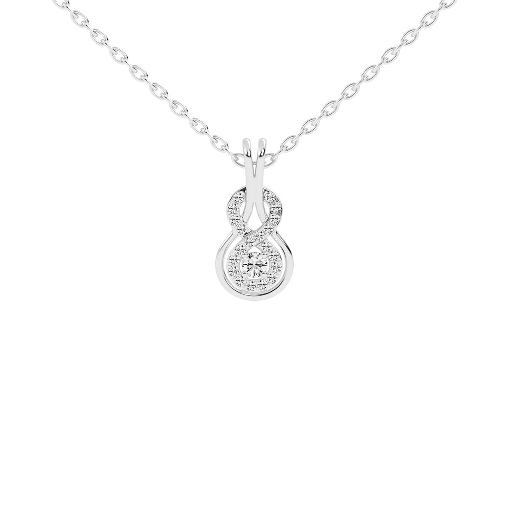 Adele Infinity Round Cut Delicate Lab Diamond Pendant