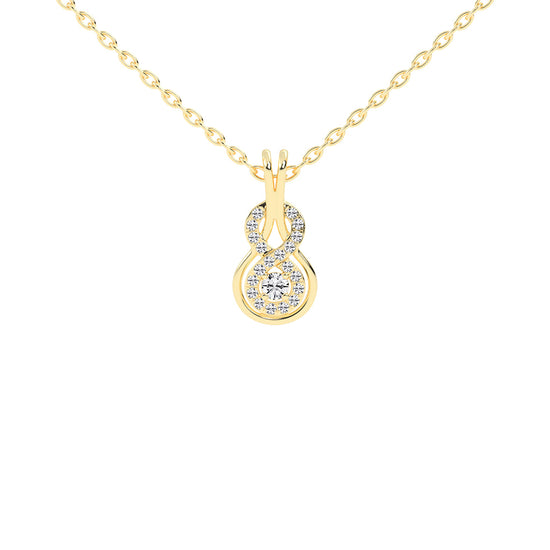 Adele Infinity Round Cut Delicate Lab Diamond Pendant