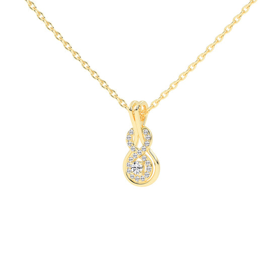 Adele Infinity Round Cut Delicate Lab Diamond Pendant