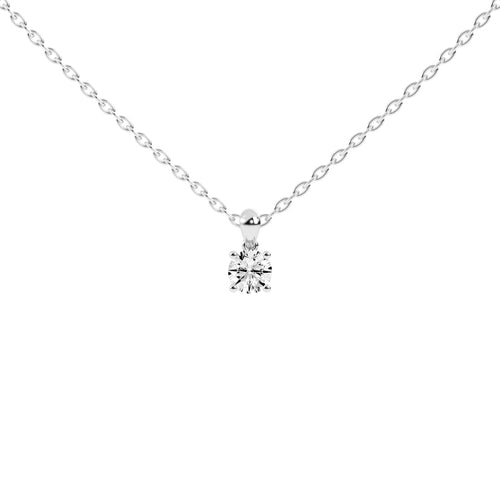 1Ct Round Shape Gold Solitaire Pendants