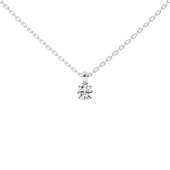1Ct Round Shape Gold Solitaire Pendants
