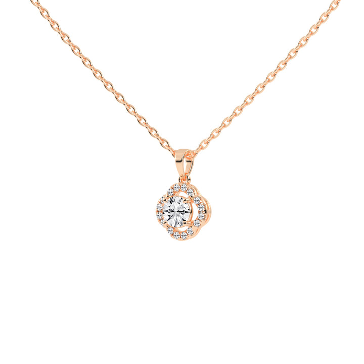 Corina 1.25Ct Round Cut Flower Halo Lab Diamond Pendant